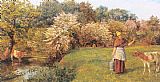 Arthur Hughes Famous Paintings - Poll the Milkmaid